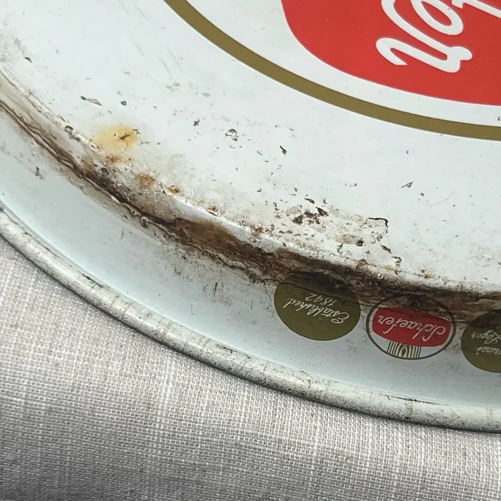 Vintage 60s Schaefer Beer Litho Tin Metal Serving Tray Advertising MCM Barware